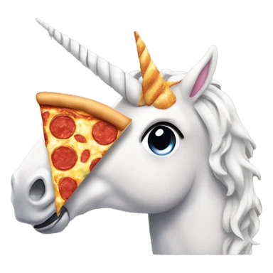 unicorn consuming pizza sticker