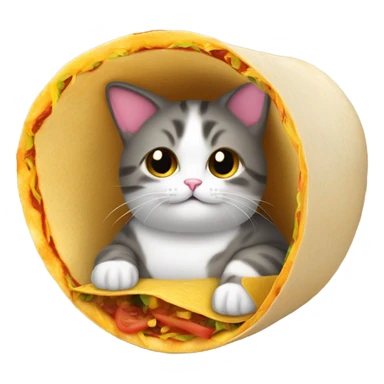 cat in the taco sticker