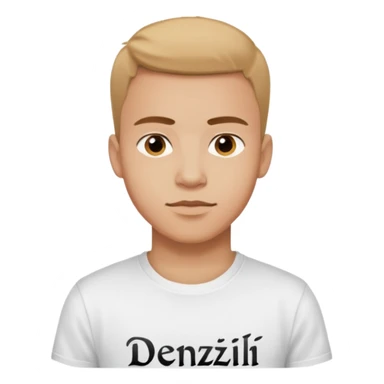 Junge, mit T-Shirt, Denizli Schrift sticker