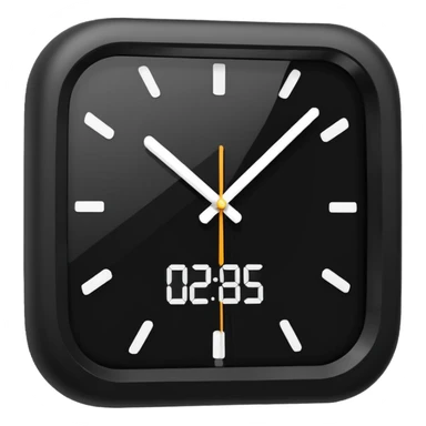 black day light clock sticker