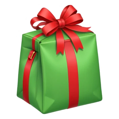 a bag with presents sticker