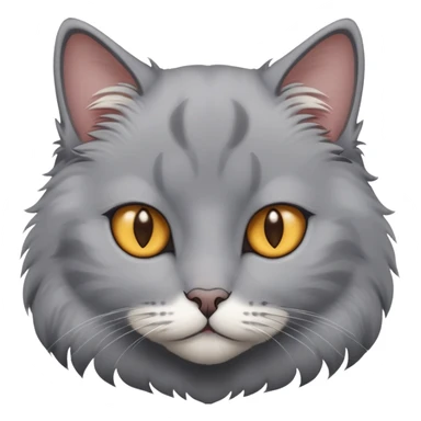 Grey cat with notch in ear sticker