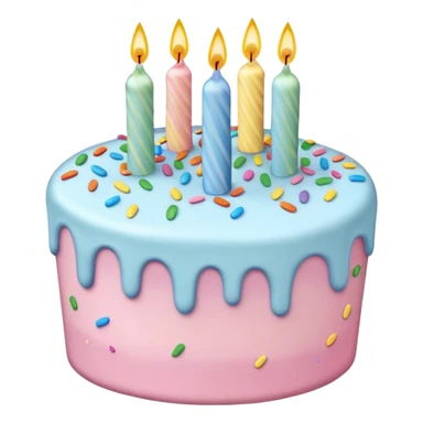 1 layer pastel birthday cake sticker