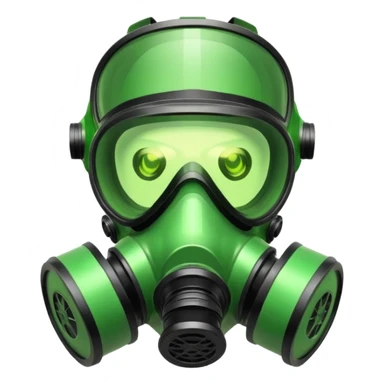glitter green viper valorant gas mask sticker