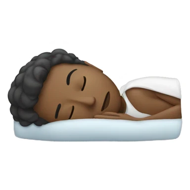 person asleep with grsss sticker