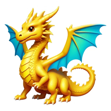 Clash of Clans aesthetic: Cinematic Playful Dragon Emoji, rendered in a 3D vector-style similar to standard emojis with minimal shading and bold, simplified shapes. A compact, isometric dragon with majestic wings and intricately scaled details, softly glowing with a legendary, mythical charm. Simplified yet unmistakably iconic, highly detailed and consistent, glowing with a soft radiant brilliance and high shine. Stylized with a touch of fantastical might and a soft glowing outline, capturing the essence of a mighty dragon with a friendly, playful demeanor! sticker