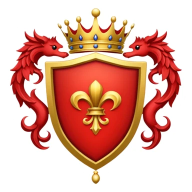 Red Royal Crest sticker