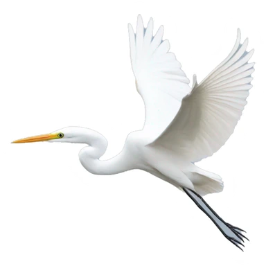 egret flying sticker