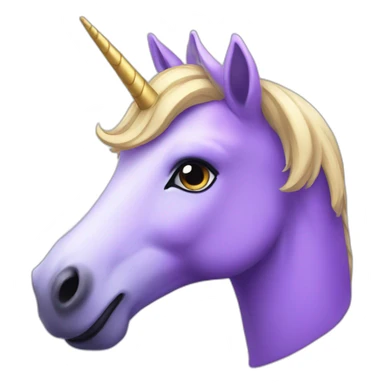 Purple unicorn sticker