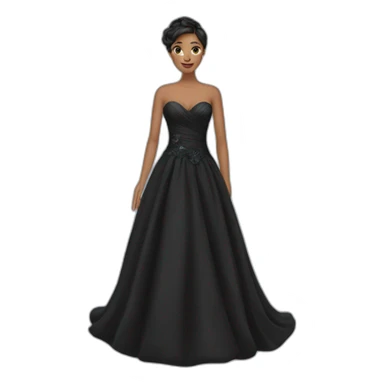 black wedding dress sticker