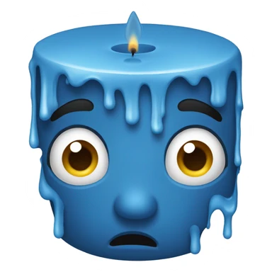 Crying Blue candle sticker