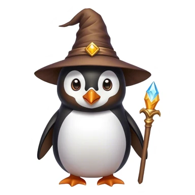 Wizard penguin sticker