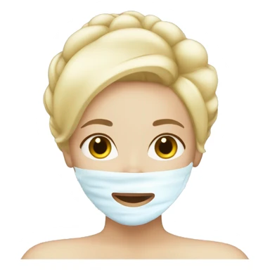 Blonde girl doing skincare sticker