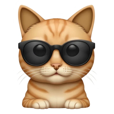 EMOJI GATO CON LENTES NEGRO DE SOL sticker