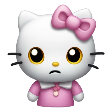 Hello kitty scared  sticker