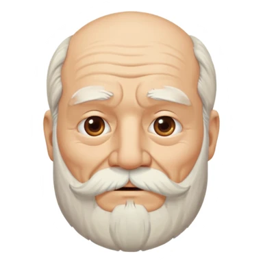 Old man stroking his beard sticker