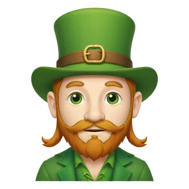 hippy leprechaun with thin mustache sticker