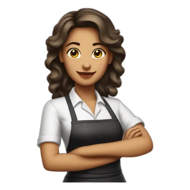 Girl waitress sticker