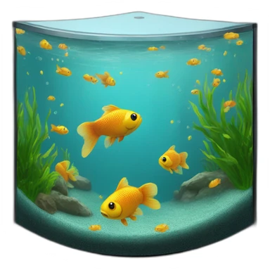 Des poissons (goupies) dans un aquarium d’angle sticker