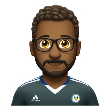 hipster in soccer jersey sticker