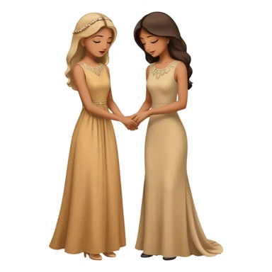 A woman bowing for another woman sticker