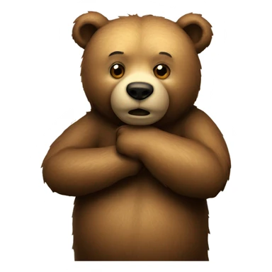 bear hugging oil sticker