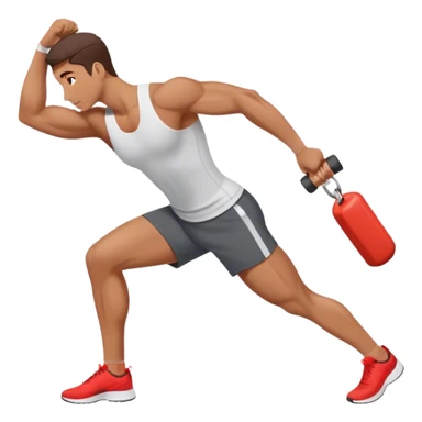 bodybuilder rotational-core exercise sticker