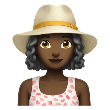 girl on vacation dark hair white skin sticker