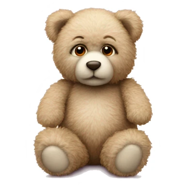 realistic fluffy Valentine's teddy  sticker