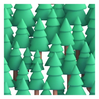 dense forest with pine trees sticker