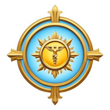 Apostle's emblem with a touch of light blue sticker