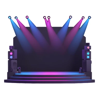 concert stage with lights sticker