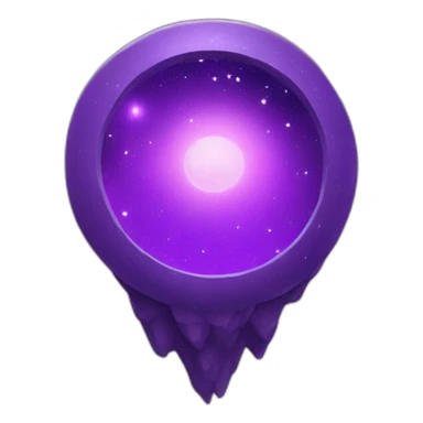 a purple portal to another galaxy sticker