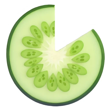 circular slice of cucumber sticker