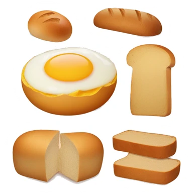 egg and bread sticker