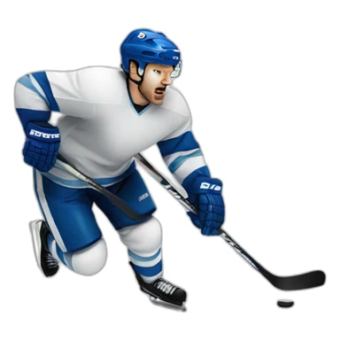angry hockey player sticker