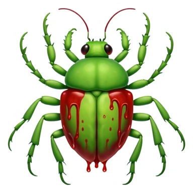 A green bloody bugger to be used an enemy fire in game play sticker