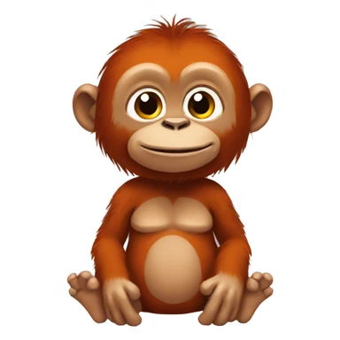 Orangutan Baby full body sticker