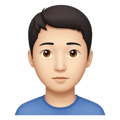 asian male thin face sticker