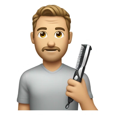 Man with clippers sticker