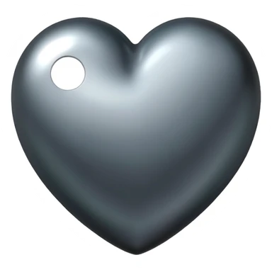 heart with black and silver pearls sticker