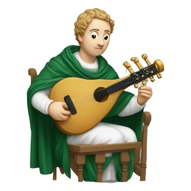 Petrarch playing the lyre sticker