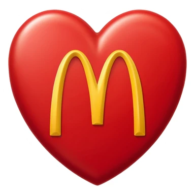 mcdonald’s logo shaped as a heart sticker