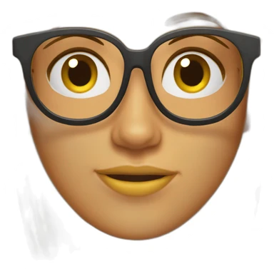 chica colorada con pecas y lentes sticker