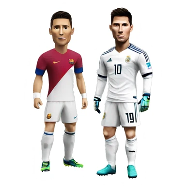 Cristiano ronaldo and lionel Messi are half robots sticker
