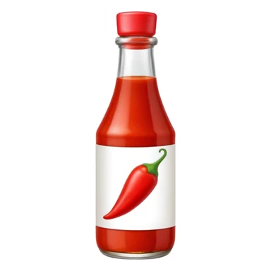 Thai style sweet chilli sauce in a glass bottle sticker