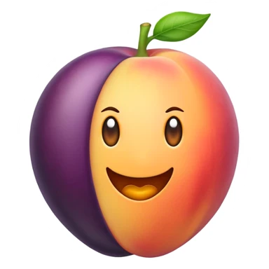 Peach and eggplant emoji colliding sticker