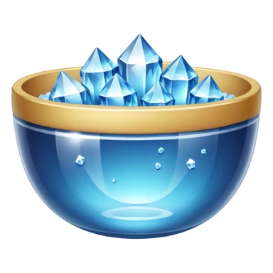 a bowl of crystal sticker