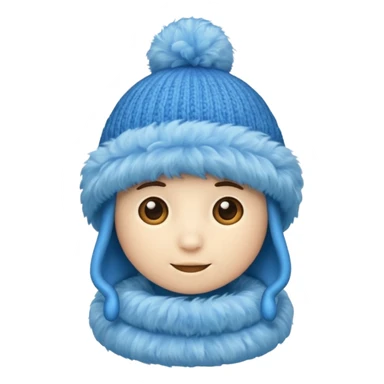 blue fluffy hat(just hat) sticker