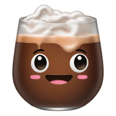 cocoa drink with foam sticker